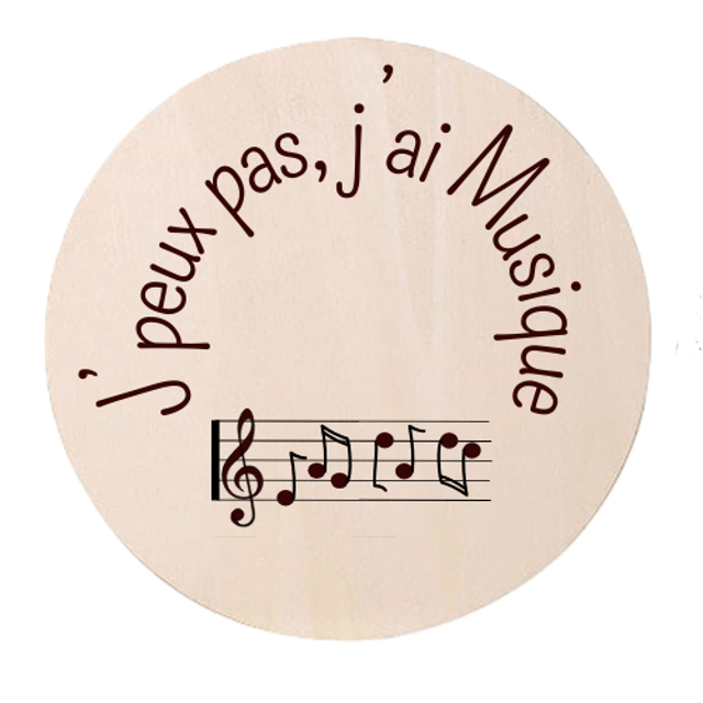 Disque accessoire - Collection spéciale humour et sport "J'peux pas j'ai ..." pour panneau de porte interchangeable By Romalysa