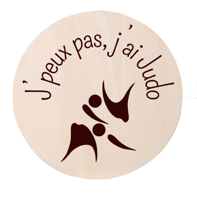 Disque accessoire - Collection spéciale humour et sport "J'peux pas j'ai ..." pour panneau de porte interchangeable By Romalysa