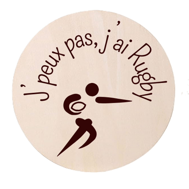 Disque accessoire - Collection spéciale humour et sport "J'peux pas j'ai ..." pour panneau de porte interchangeable By Romalysa