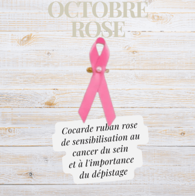 Broche - Cocarde Ruban rose / Octobre Rose en satin rose