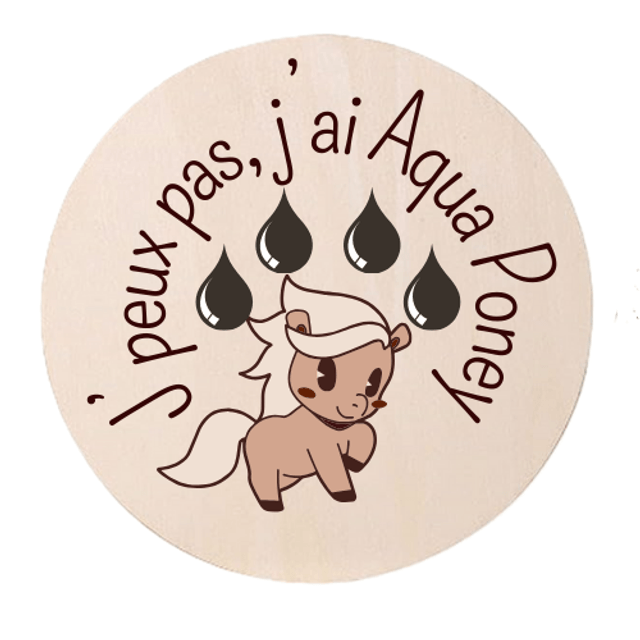 Disque accessoire - Collection spéciale humour et sport "J'peux pas j'ai ..." pour panneau de porte interchangeable By Romalysa