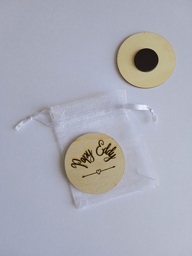 Magnet - aimant en bois personnalisable