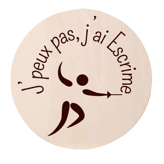 Disque accessoire - Collection spéciale humour et sport "J'peux pas j'ai ..." pour panneau de porte interchangeable By Romalysa