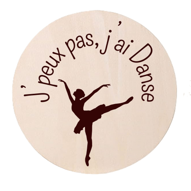 Disque accessoire - Collection spéciale humour et sport "J'peux pas j'ai ..." pour panneau de porte interchangeable By Romalysa