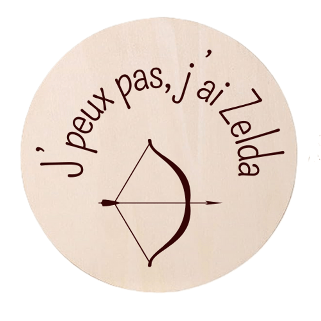 Disque accessoire - Collection spéciale humour et sport "J'peux pas j'ai ..." pour panneau de porte interchangeable By Romalysa