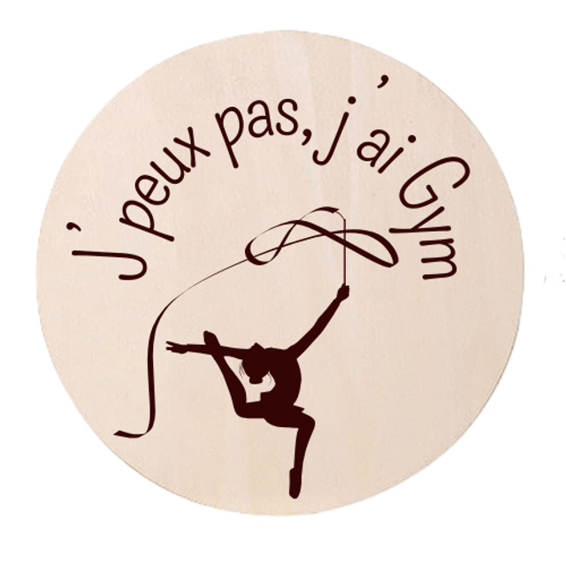Disque accessoire - Collection spéciale humour et sport "J'peux pas j'ai ..." pour panneau de porte interchangeable By Romalysa