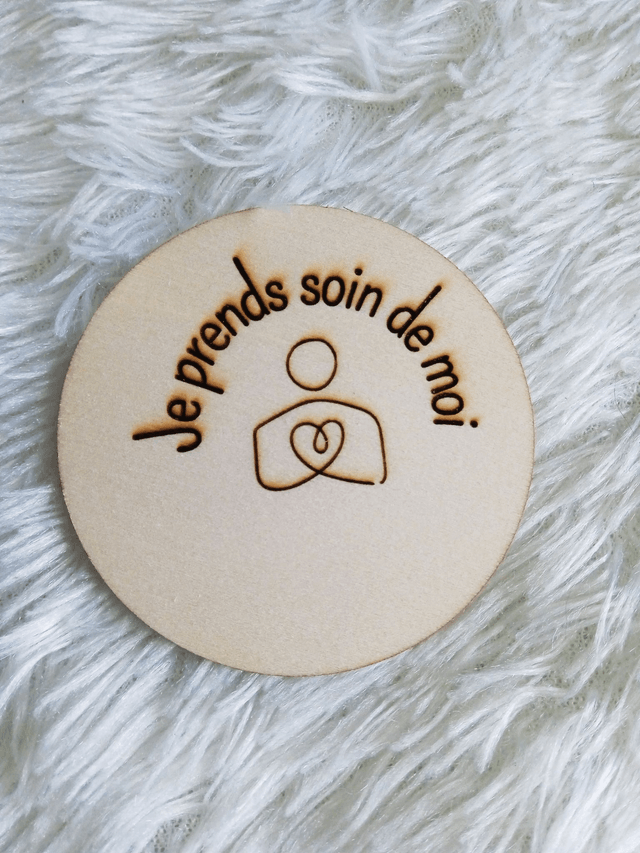Disque accessoire "Je prends soin de moi" pour panneau de porte interchangeable By Romalysa