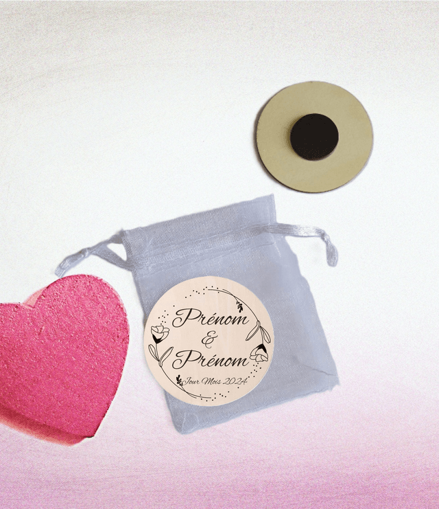 Magnet - aimant en bois personnalisable