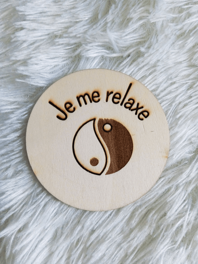 Disque accessoire "Je me relaxe" pour panneau de porte interchangeable By Romalysa