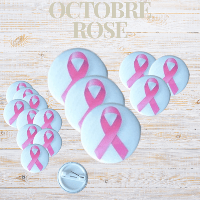 Badge Ruban rose / Octobre Rose