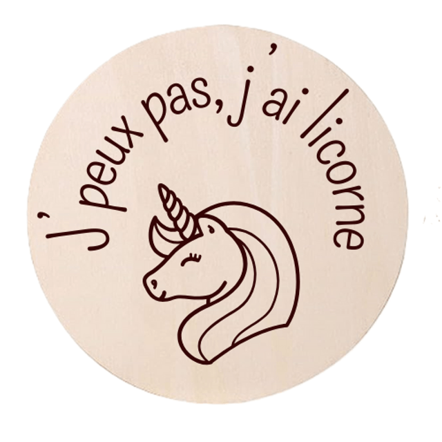 Disque accessoire - Collection spéciale humour et sport "J'peux pas j'ai ..." pour panneau de porte interchangeable By Romalysa