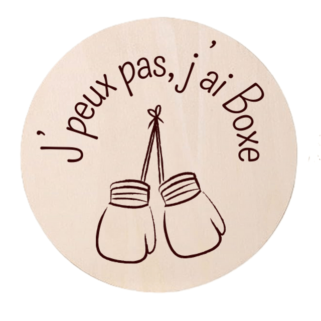 Disque accessoire - Collection spéciale humour et sport "J'peux pas j'ai ..." pour panneau de porte interchangeable By Romalysa