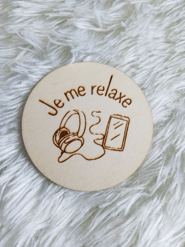 Disque accessoire "Je me relaxe" pour panneau de porte interchangeable By Romalysa