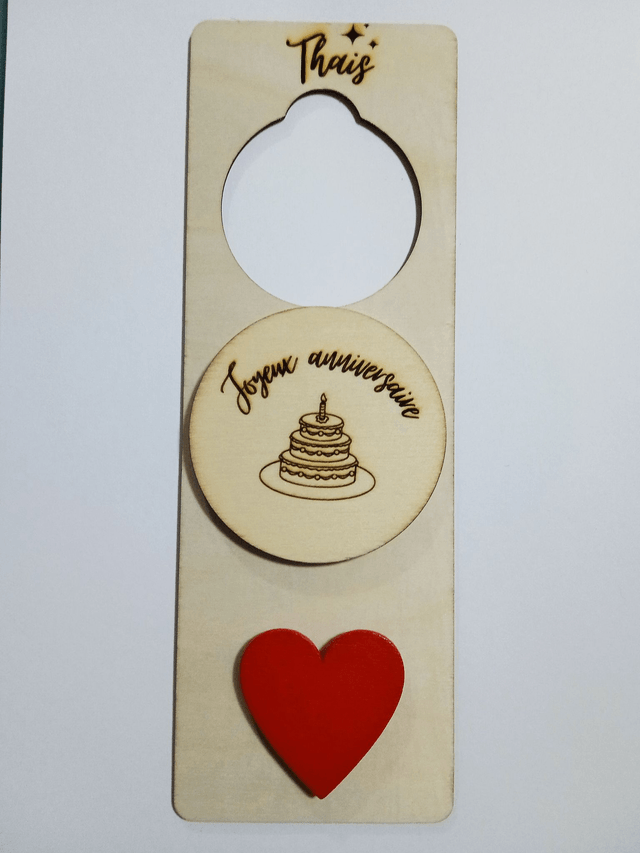 Panneau de porte interchangeable "Joyeux anniversaire" By Romalysa -- Kit complet