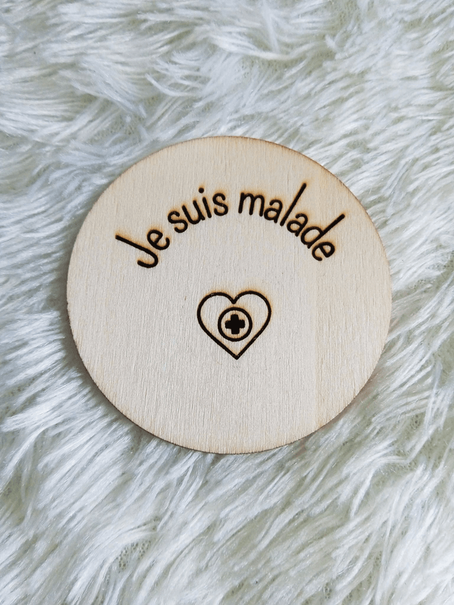 Disque accessoire "Je suis malade" pour panneau de porte interchangeable By Romalysa