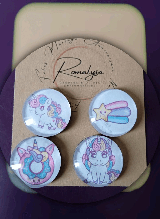 Les magnets / aimants licorne pastel 