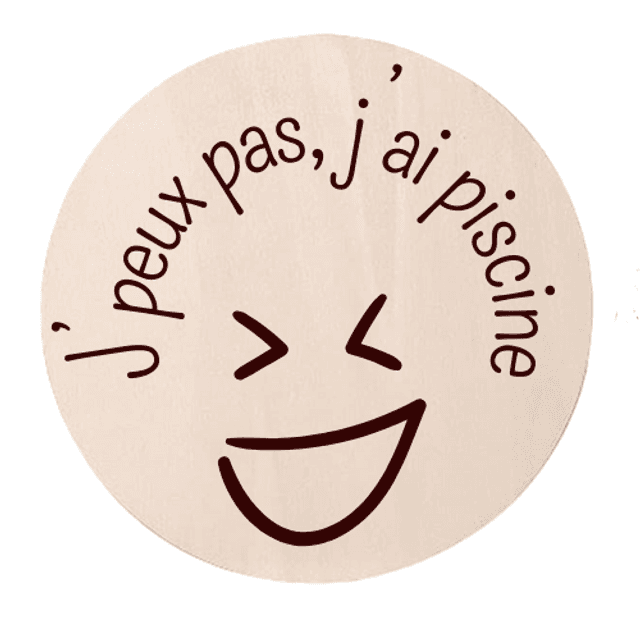 Disque accessoire - Collection spéciale humour et sport &quot;J&#039;peux pas j&#039;ai ...&quot; pour panneau de porte interchangeable By Romalysa
