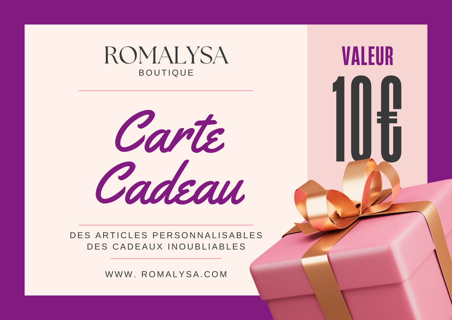 Carte-cadeau Romalysa