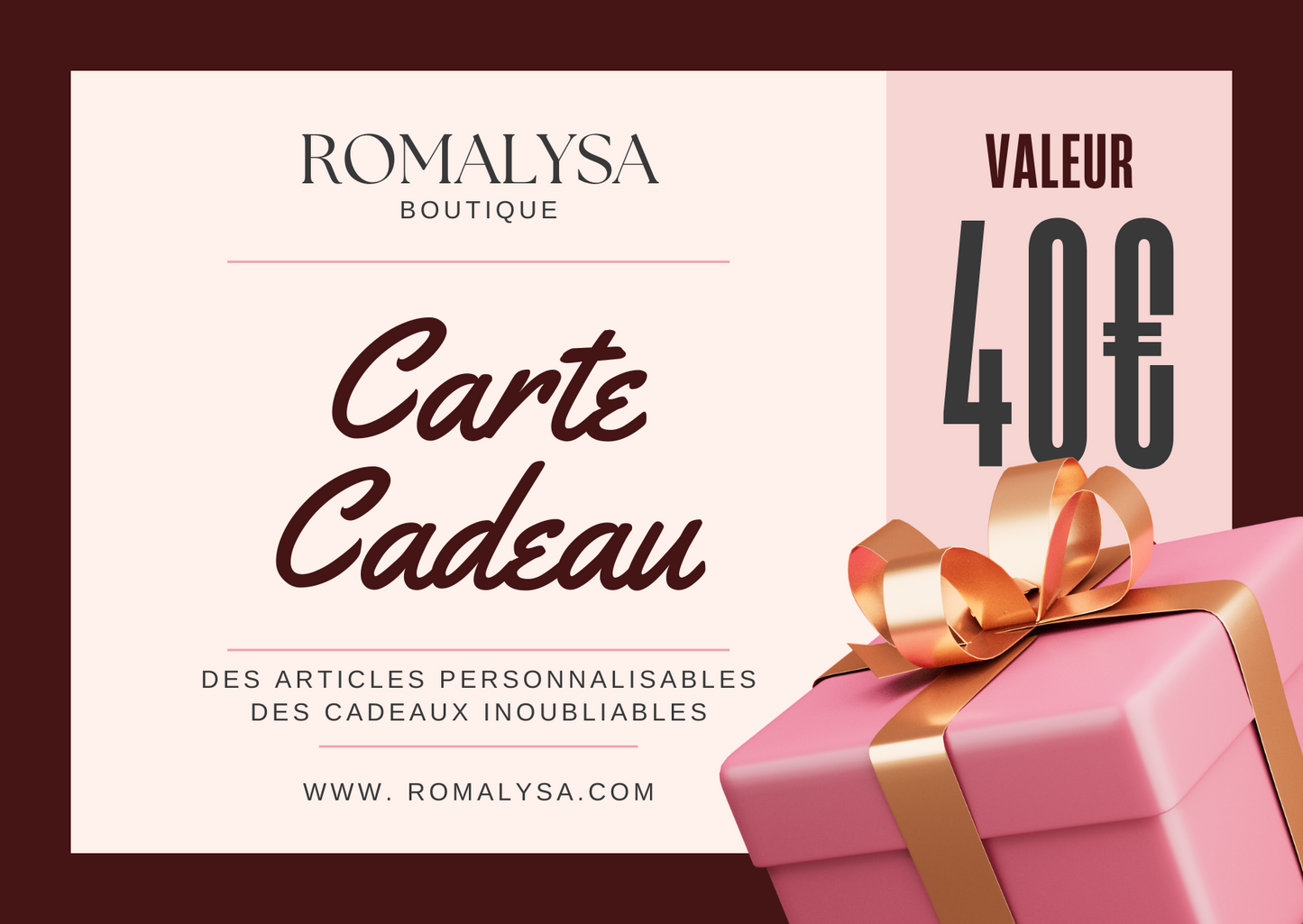 Carte-cadeau Romalysa