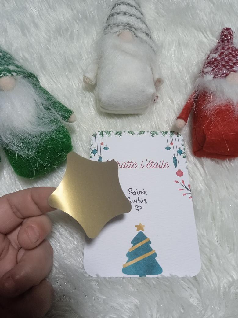 24 Cartes à gratter pour vos calendriers de l'Avent alternatifs - Thème Sapin de Noël - Etoile