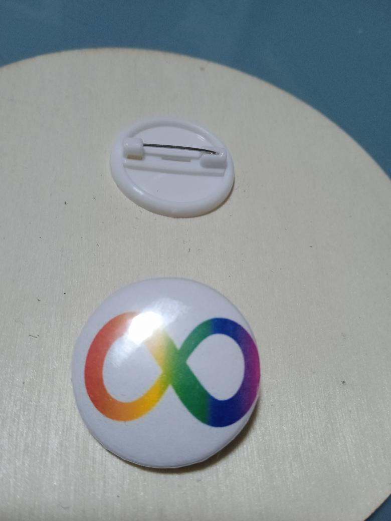 Badge - Magnet - miroir de poche à thème Autisme